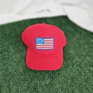 Rowdy Gentleman Flag Hat Adult Snapback Red Baseball Cap Patriotic 13 Stars USA